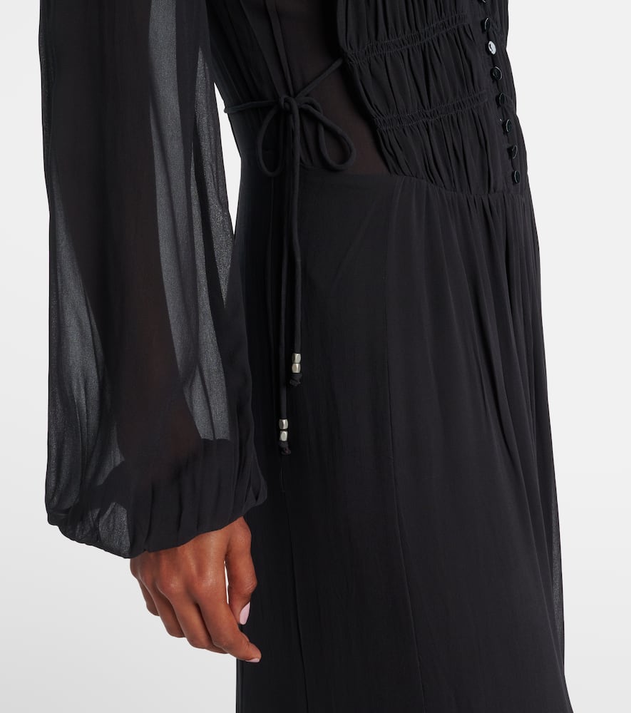 Briane shirred maxi dress