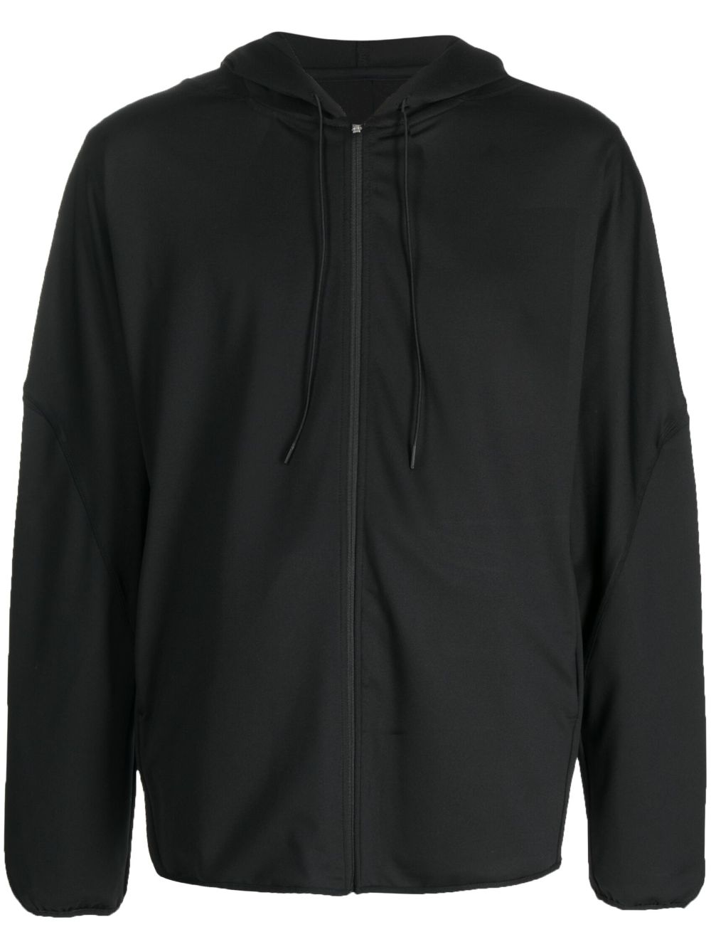 Zip-up long-sleeve hoodie - Black