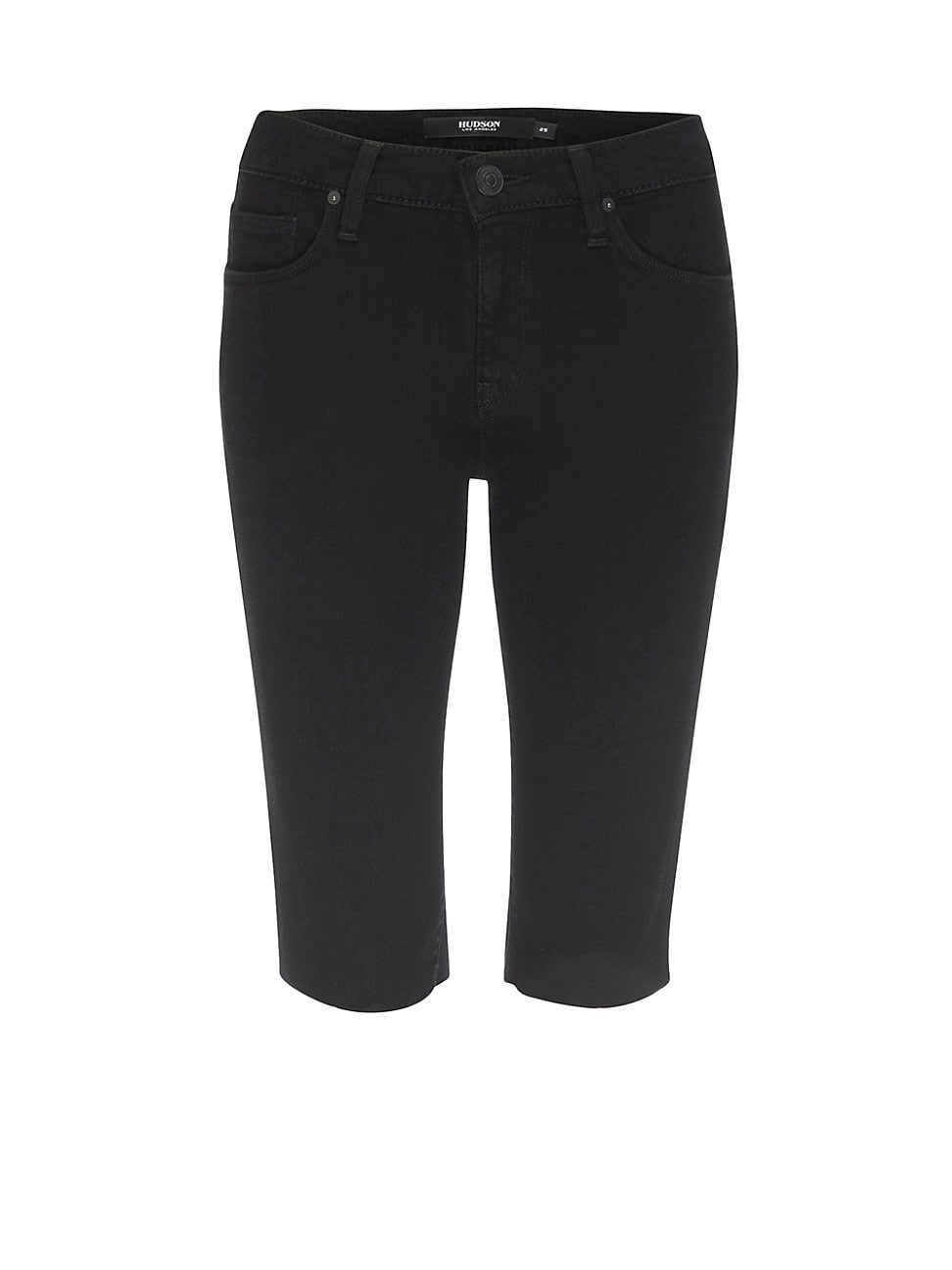 Amelia Cutoff Knee Shorts In Black