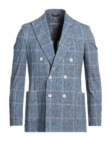 Man Blazer Slate blue Size 36 Cotton, Elastane