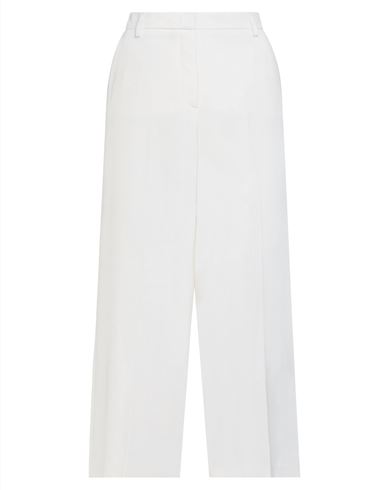 Woman Pants White Size 2 Polyester, Viscose, Elastane, Acetate