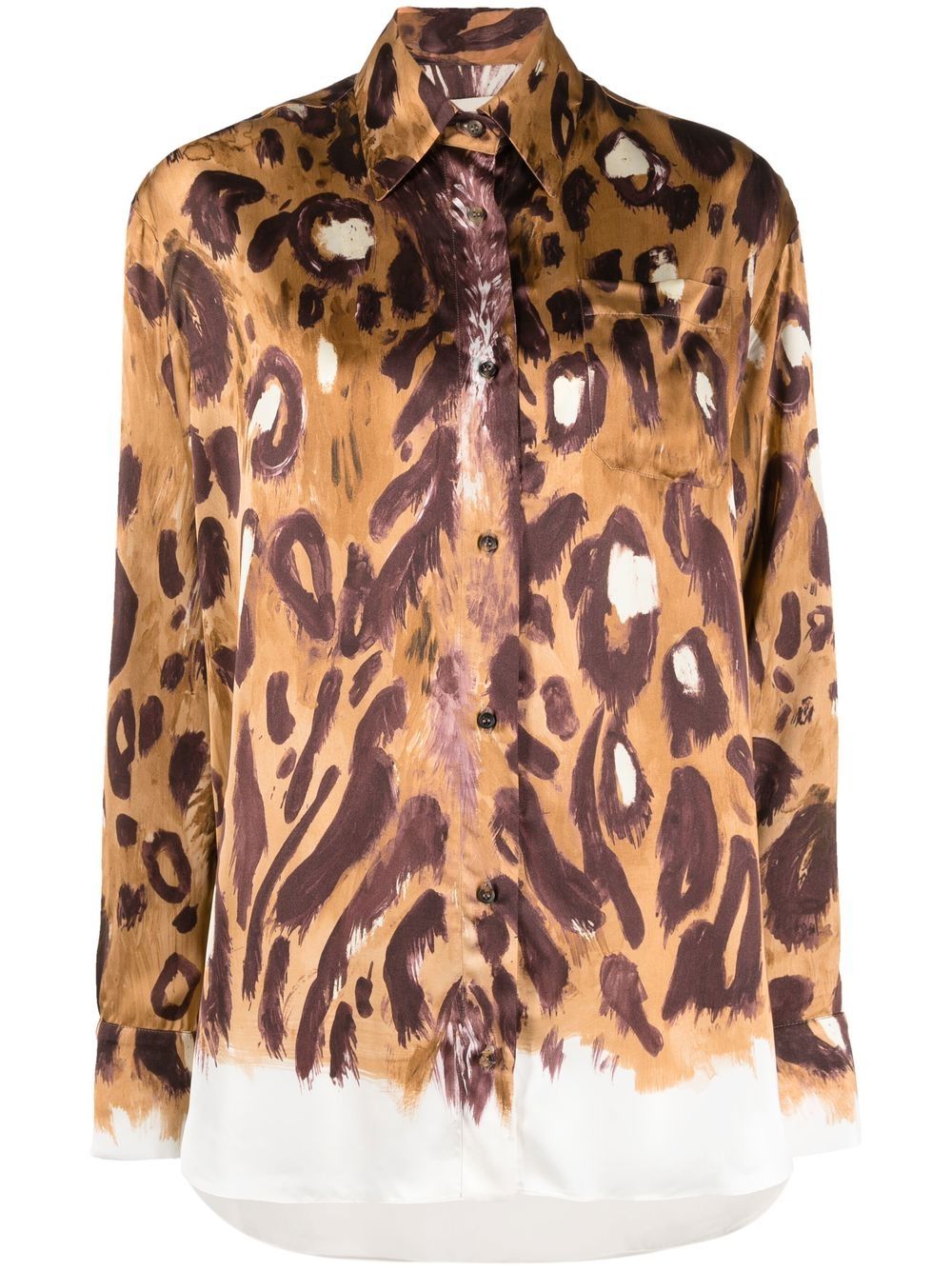 All-over leopard-print shirt - Brown