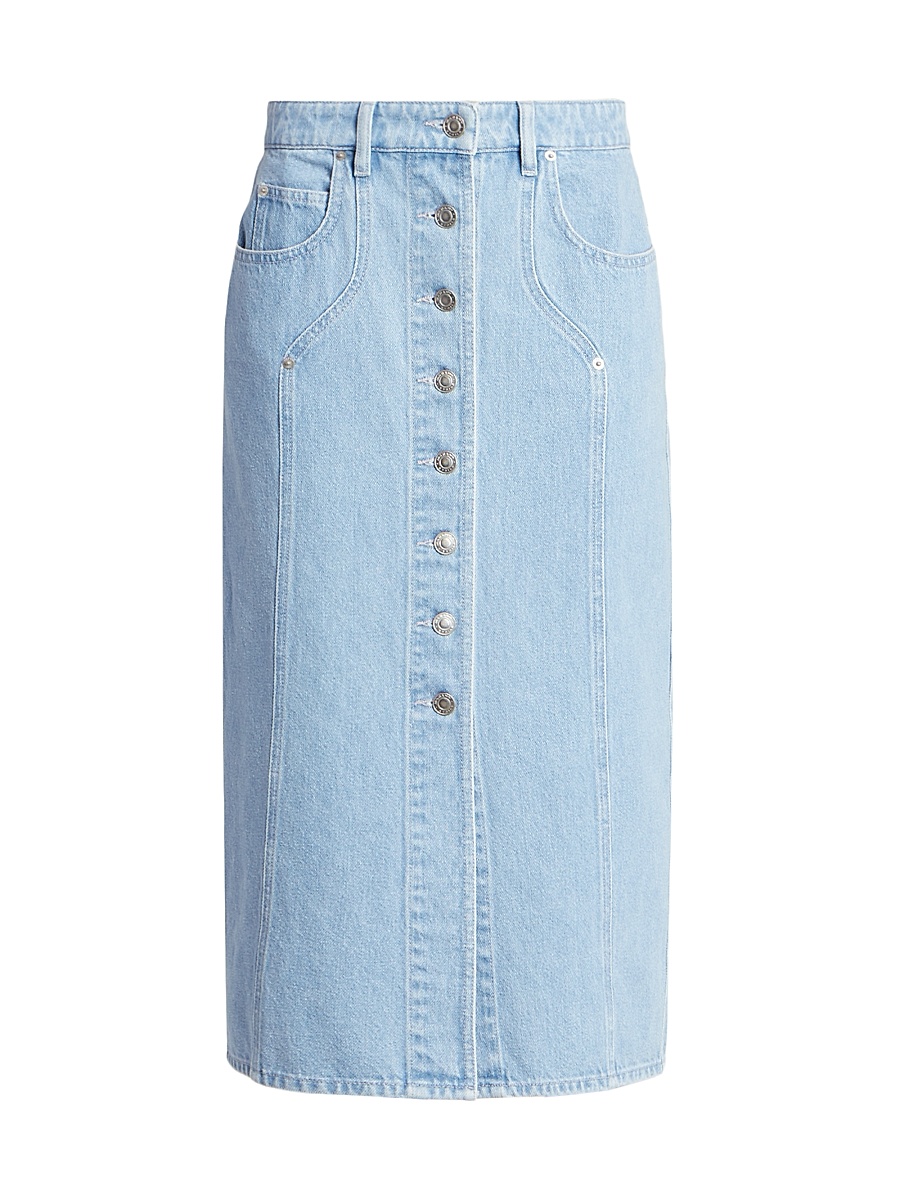Women's Vandy Denim Button-Front Skirt - Light Blue