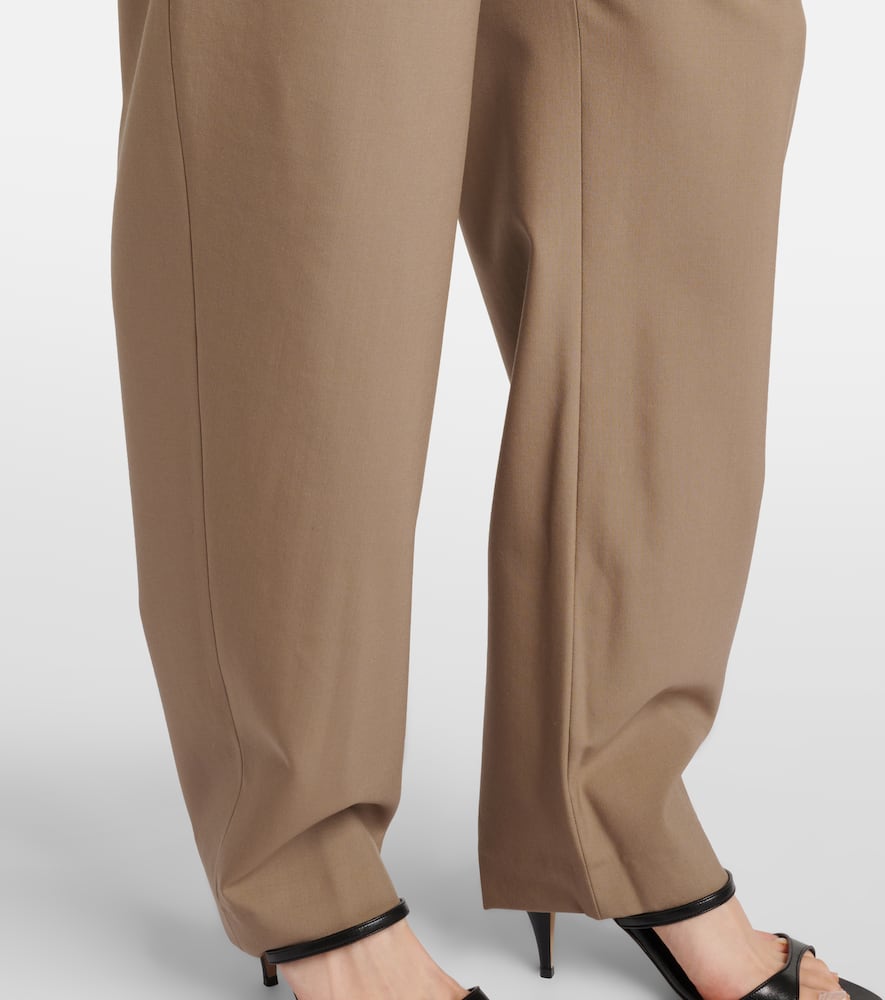 Róhe High-rise virgin wool barrel-leg pants