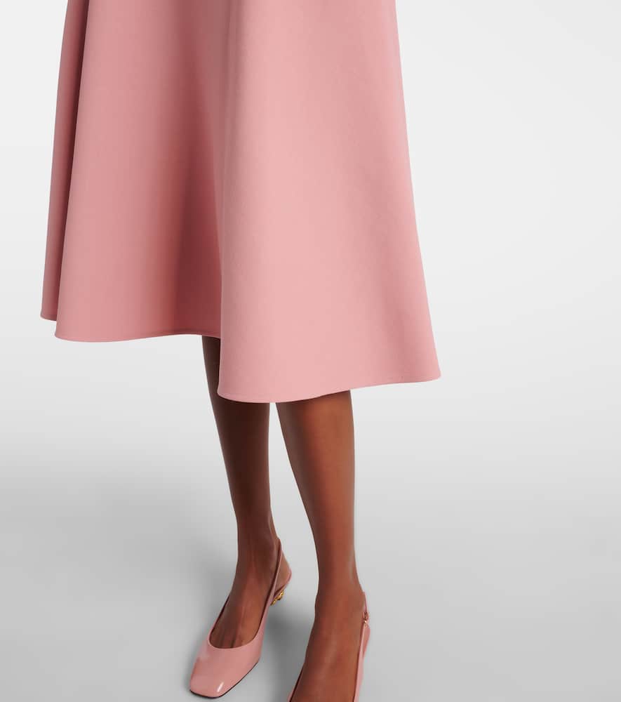 Virgin wool midi skirt