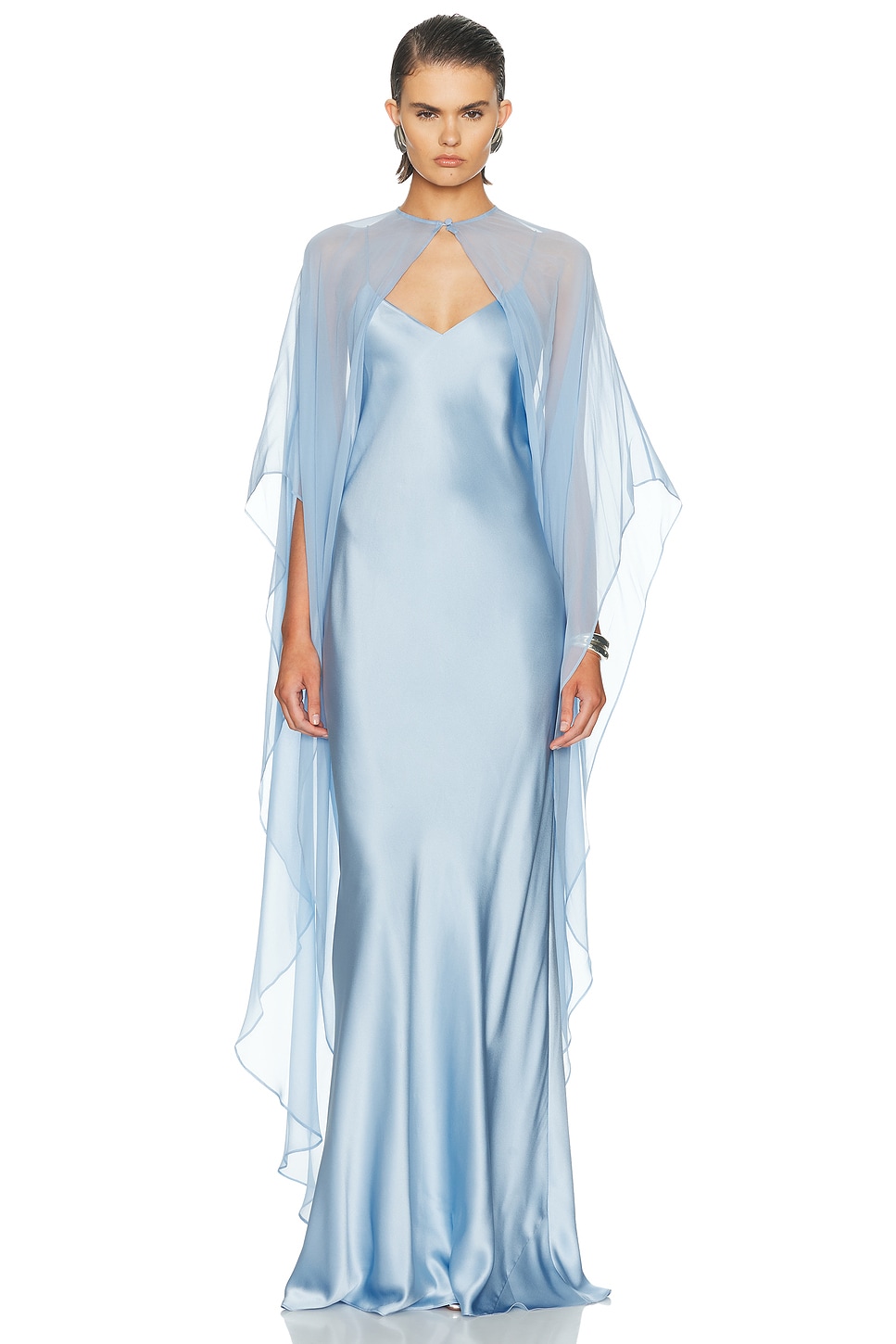 The Sei Bias Slip Dress And Cape in Icy Blue - Blue. 6 also