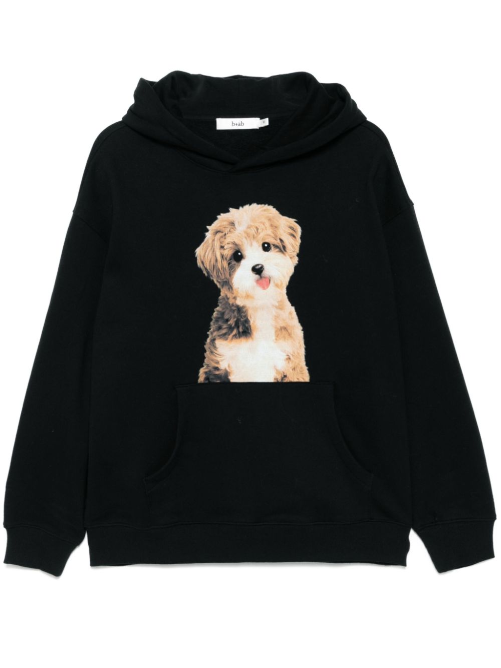 Graphic-print hoodie - Black