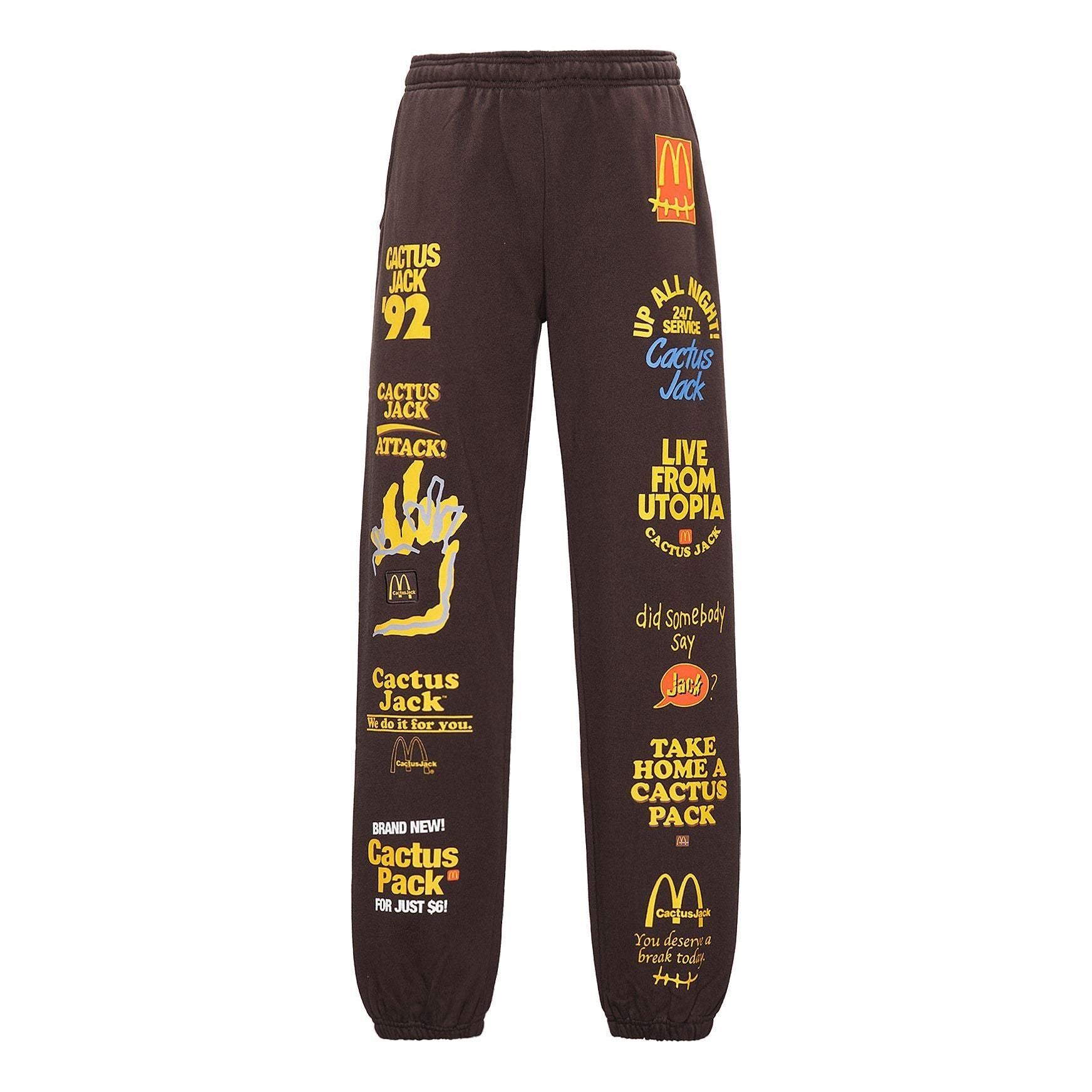 X McDonald's Sticker Bomb Sweatpants 'Brown'
