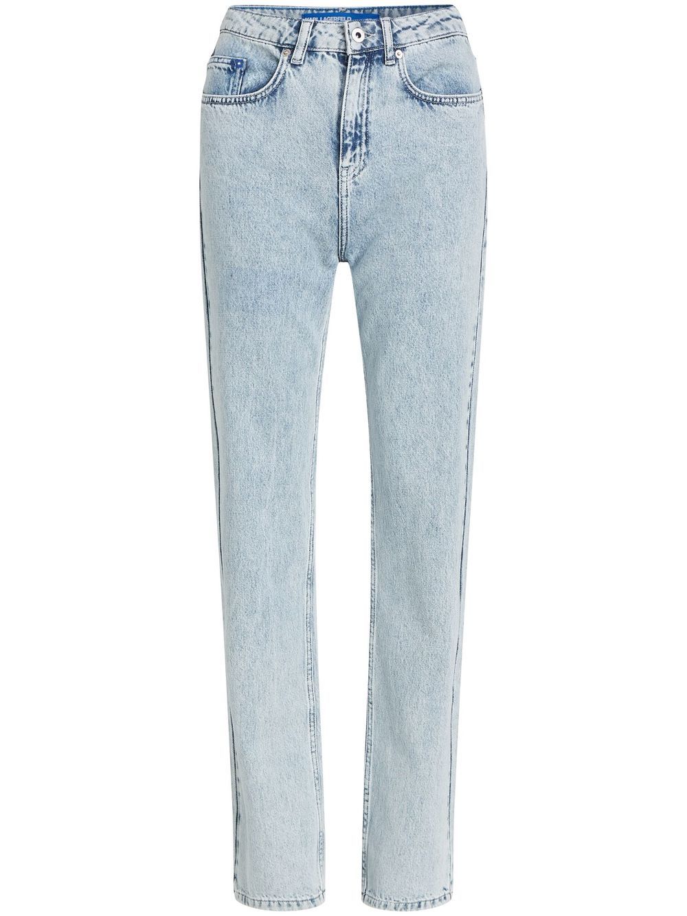 High-rise straight jeans - Blue