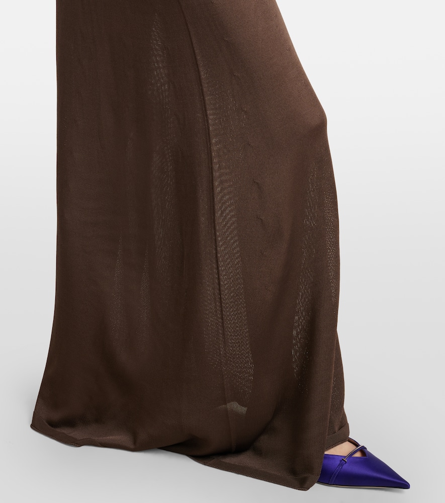 Mesh maxi skirt