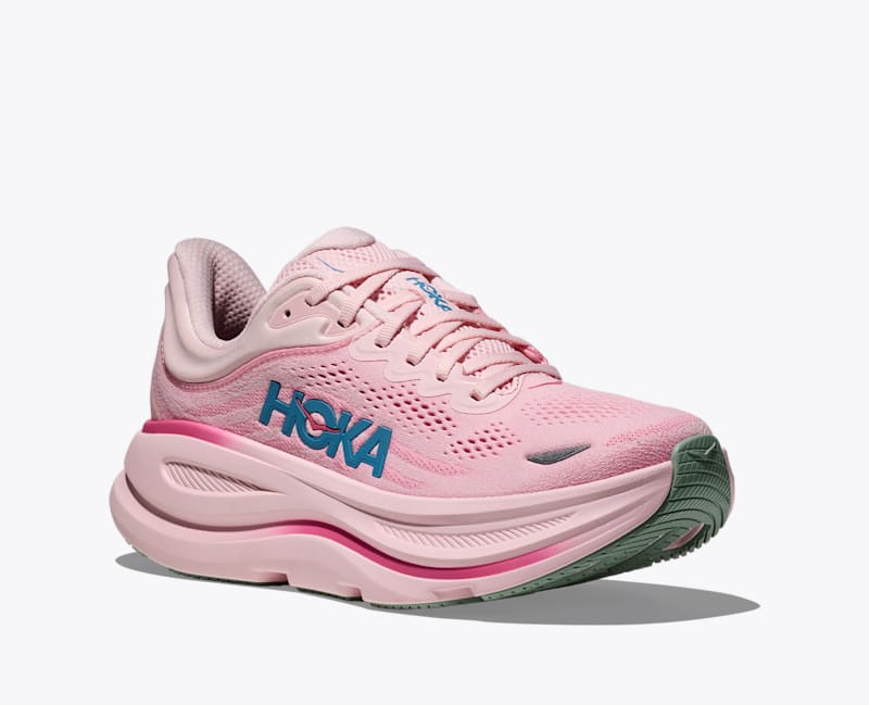 HOKA Women's Bondi 9 Shoes in Rose Tea/Petal