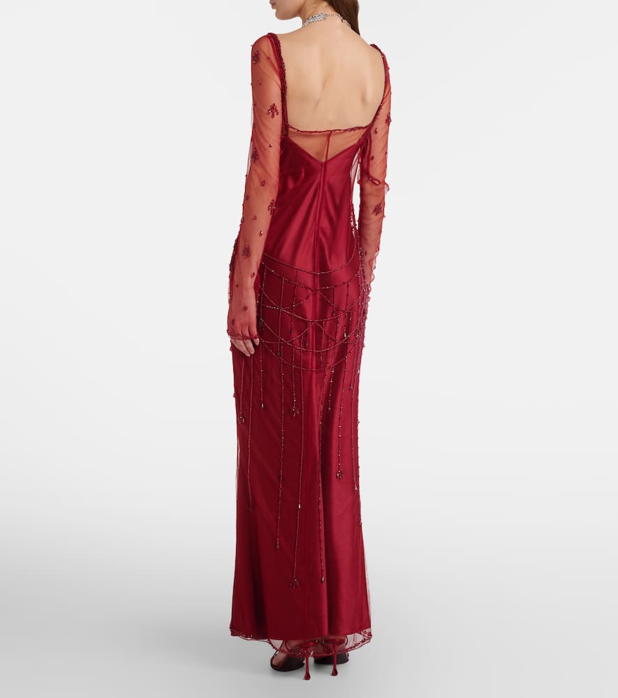 Chandelier embellished tulle gown