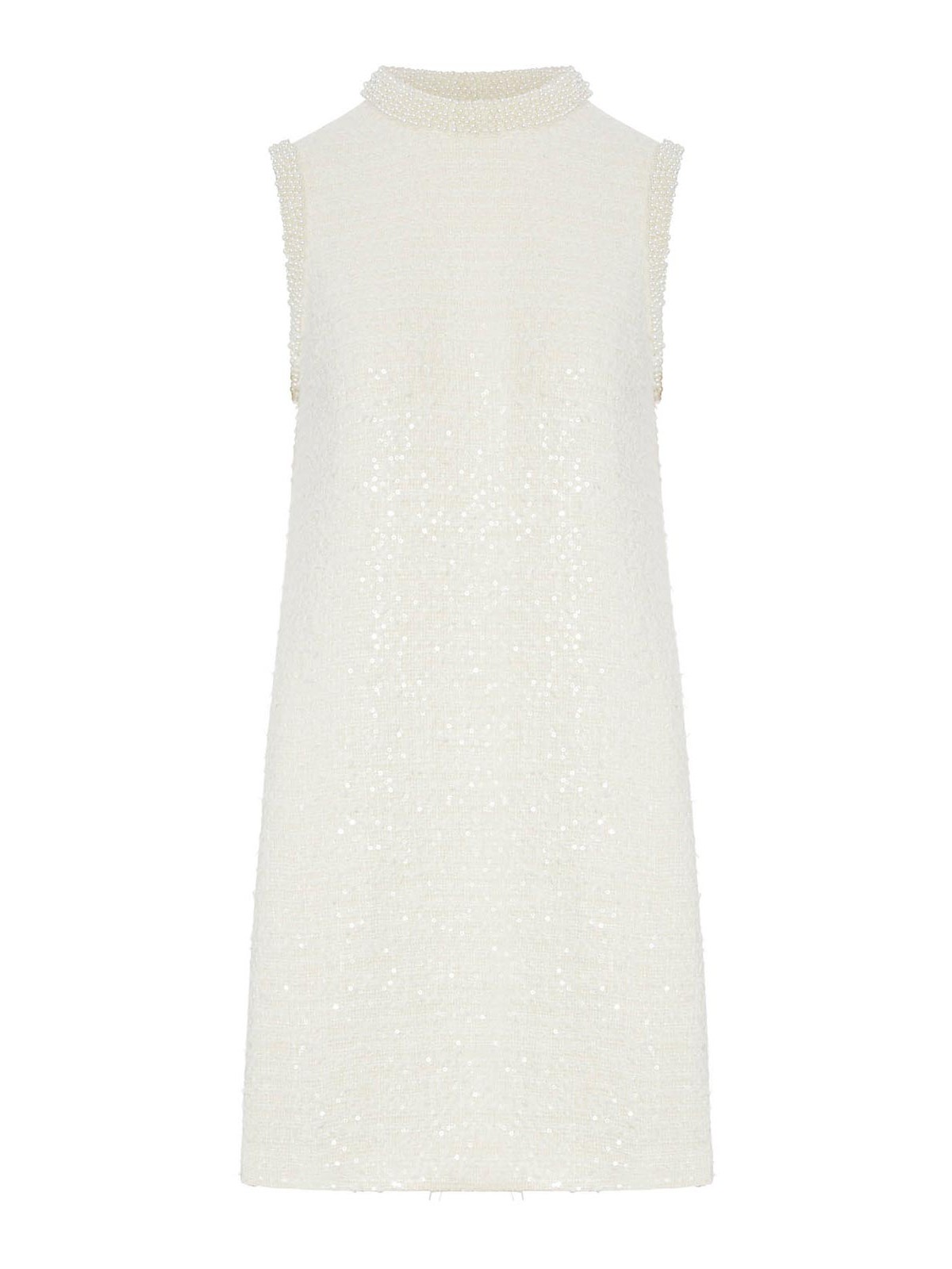 Boucle Mini Dress With Beads