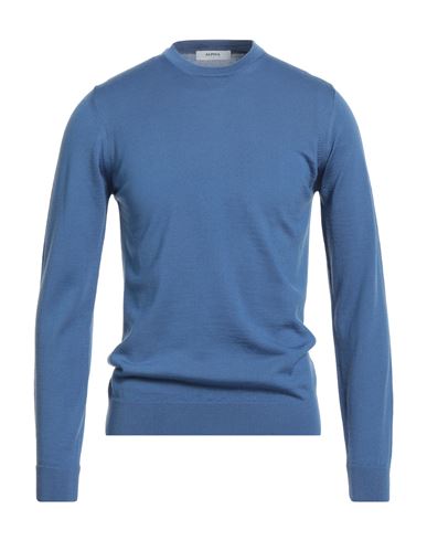 Man Sweater Light blue Size 42 Merino Wool
