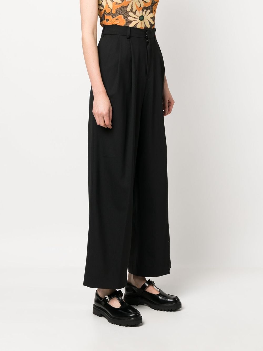 Az Factory With Lutz Huelle Wide Leg Wool Trouser