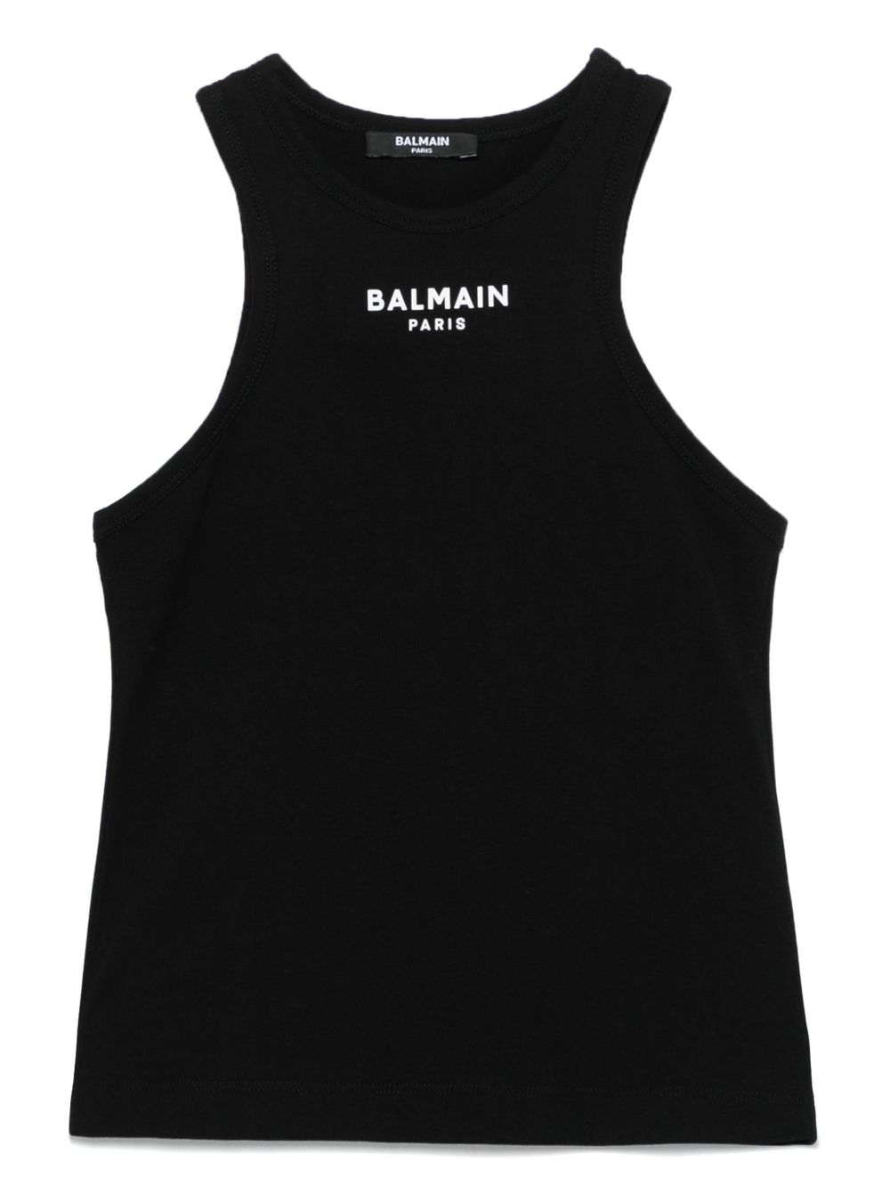Rubberised-logo tank top - Black