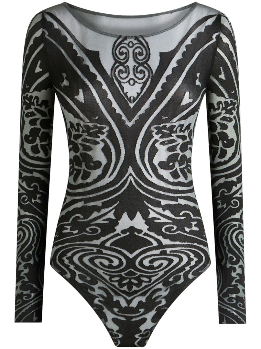 Paisley-print bodysuit - Pink