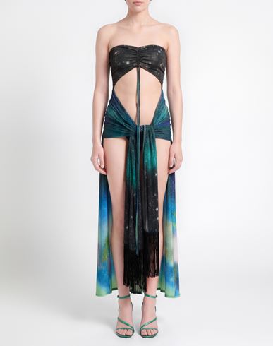 Woman Maxi dress Green Size 2 Polyester, Nylon, Elastane