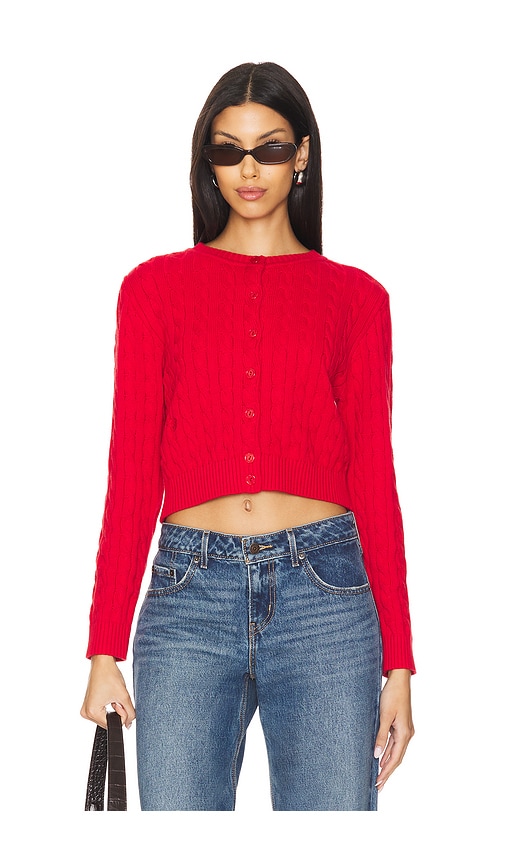 Frankies Bikinis CARDIGAN MIT KNOPFLEISTE VORNE in Red. Größe XL/1X. Also in L, M