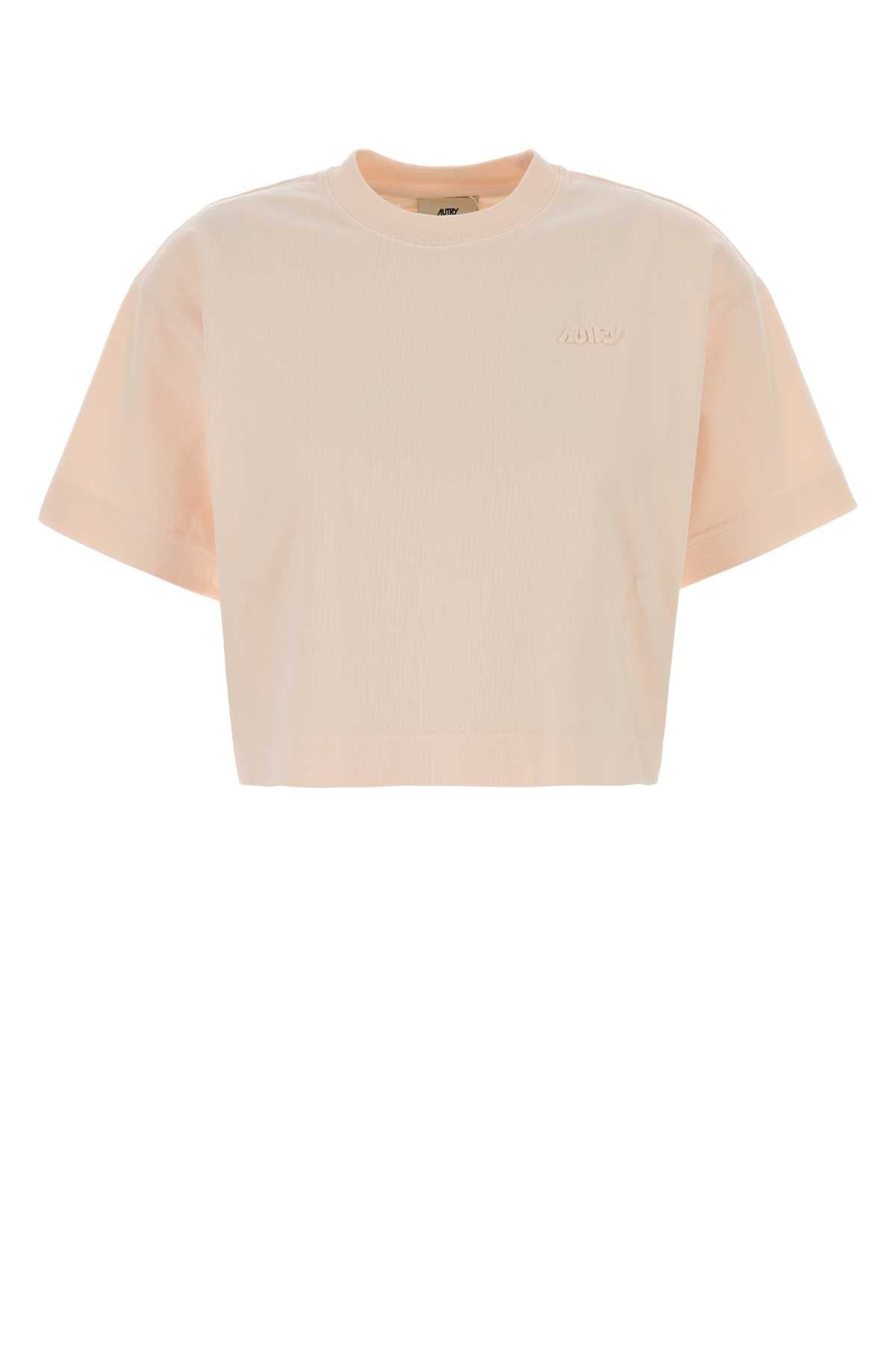 Cotton Crew Neck T-Shirt — Pink