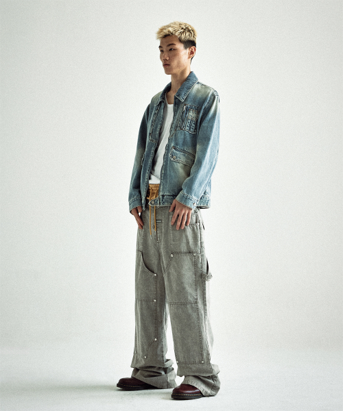 FADED DENIM JACKET BLUE