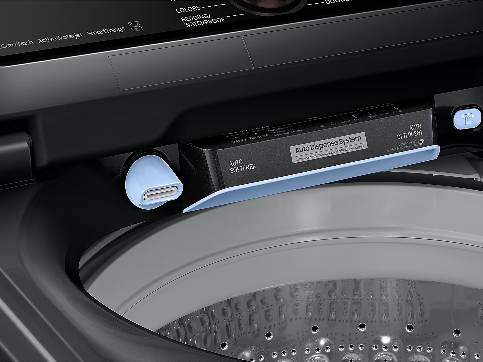 5.4 cu. ft. Extra-Large Capacity Smart Top Load Washer with Pet Care Solution and Auto Dispense System in Brushed Black(WA54CG7550AVA4)