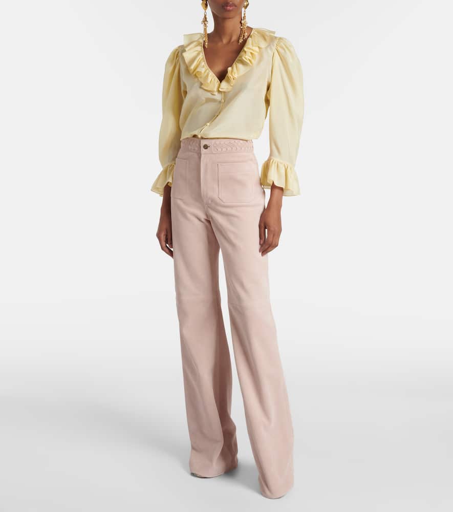 Chloé Ruffled silk habutai blouse