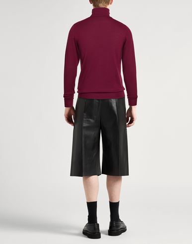 Man Turtleneck Garnet Size 44 Merino Wool