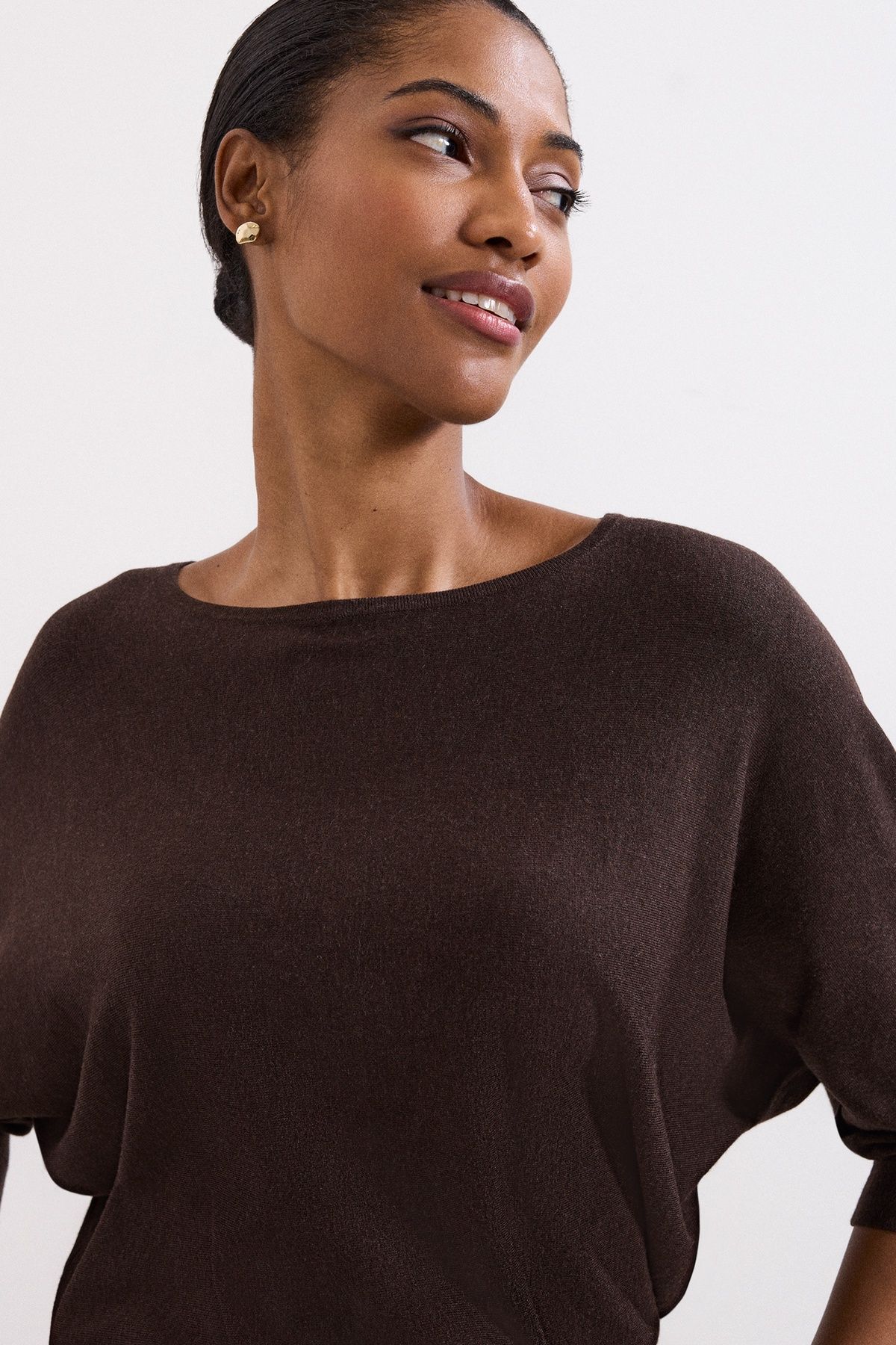 Phase Eight Women's Cristine Knit Jumper in Dark Brown | : Mediu