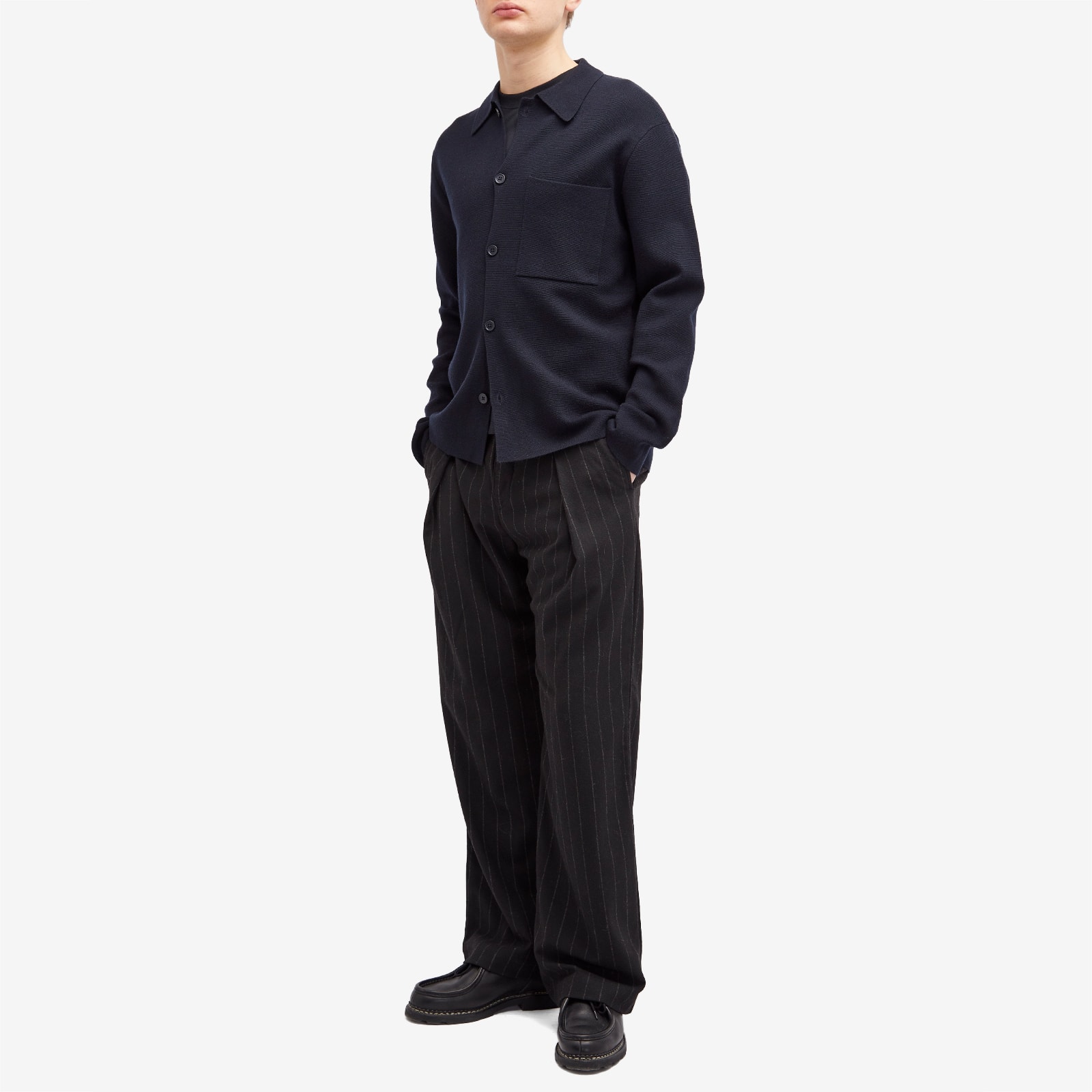Men's Jonas Wool Overshirt in Deep Navy