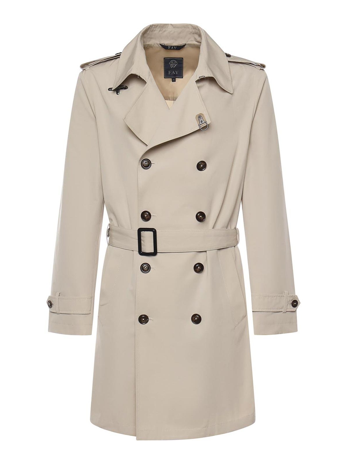 Cotton-blend Microfaille Trench Coat