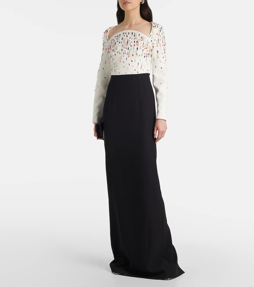 Racha embroidered gown