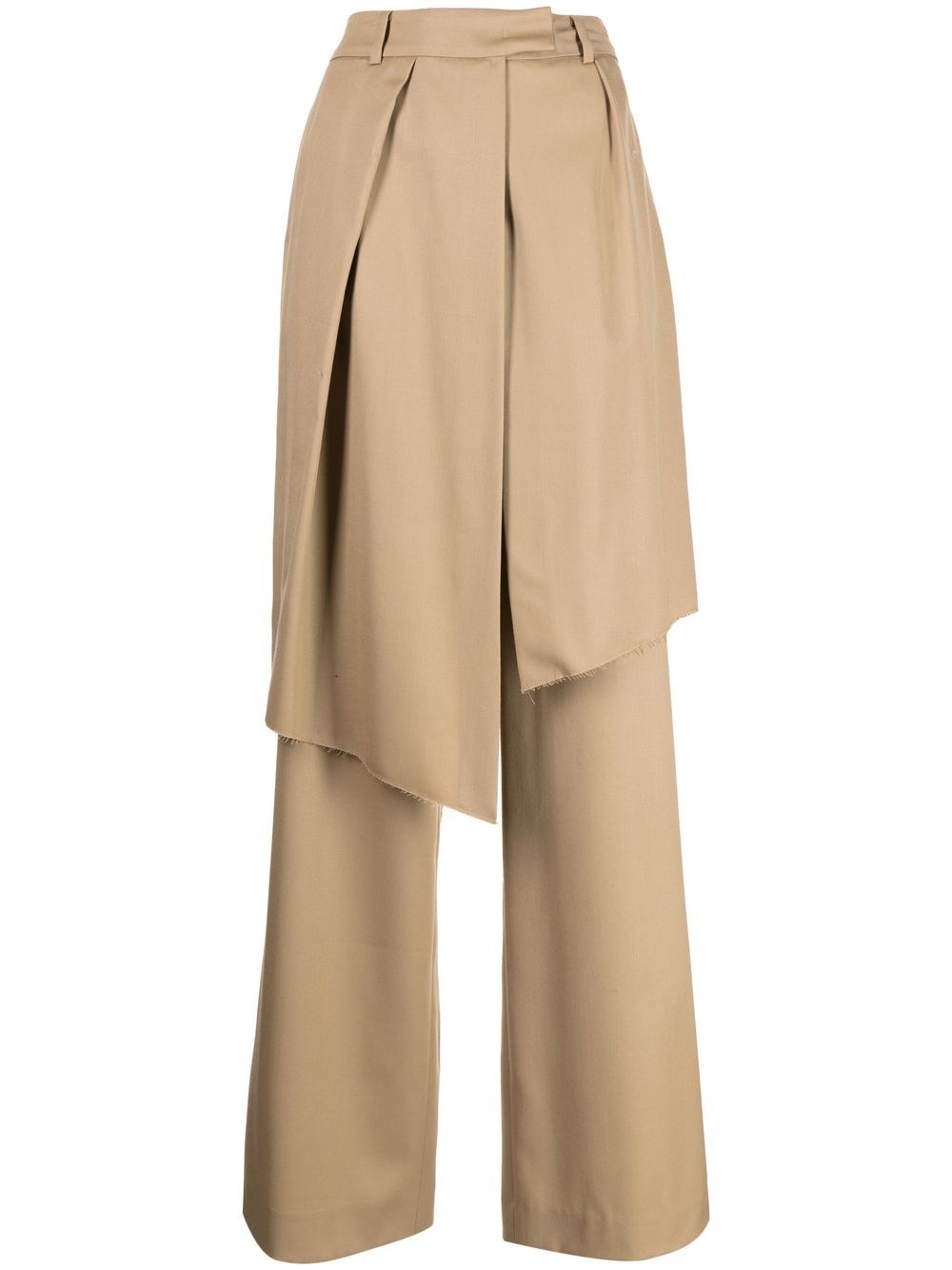 Panelled tailored trousers - Brown