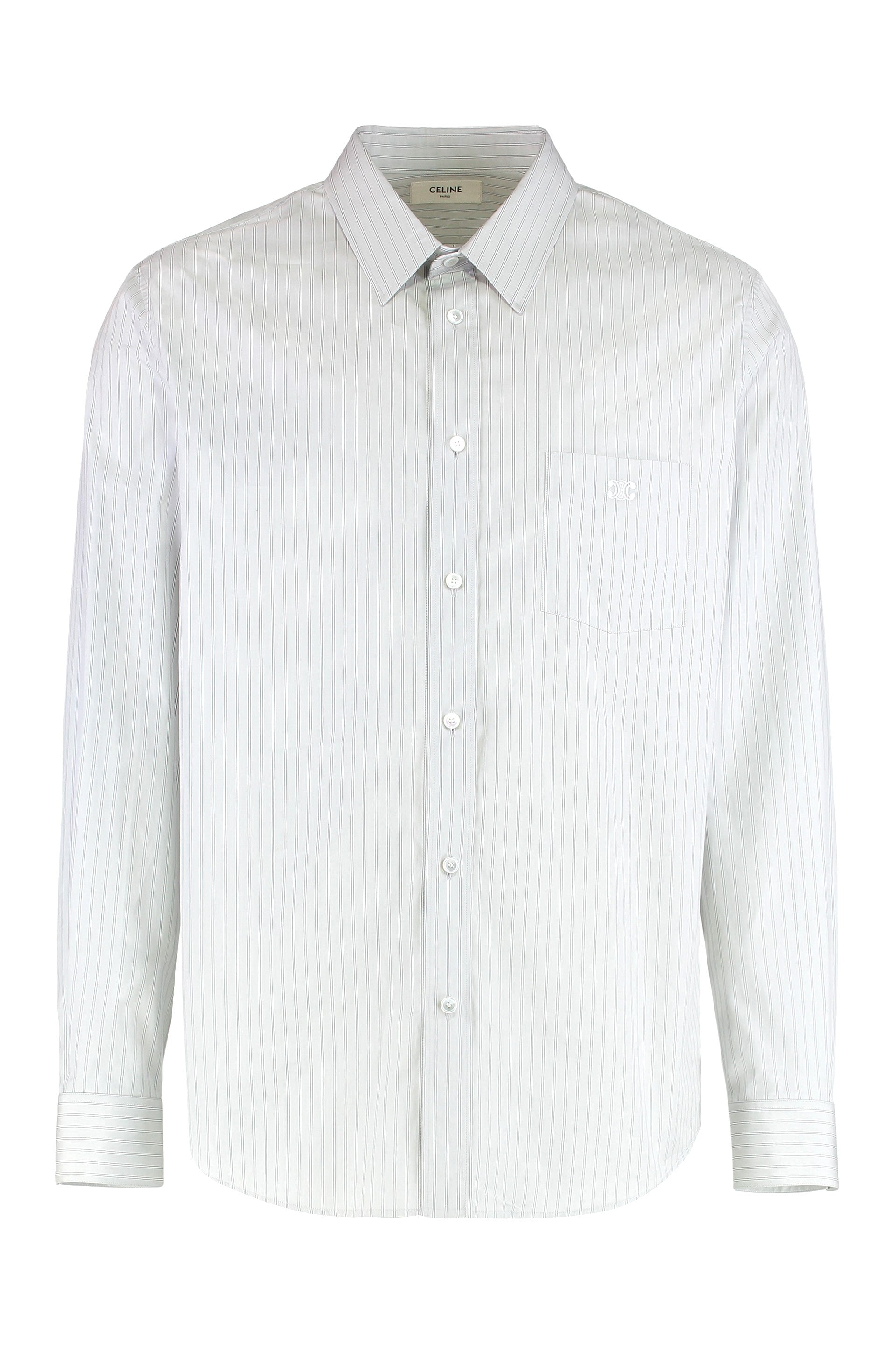 Loose Shirt in STRIPED COTTON POPLIN