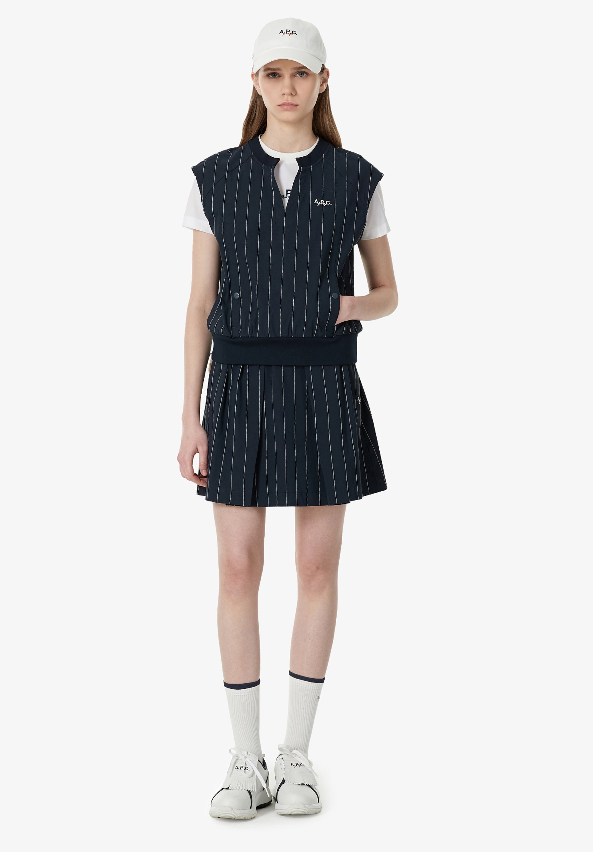Women's Sleeveless top A. P.C. Golf Size: Extra Small in Marine blue