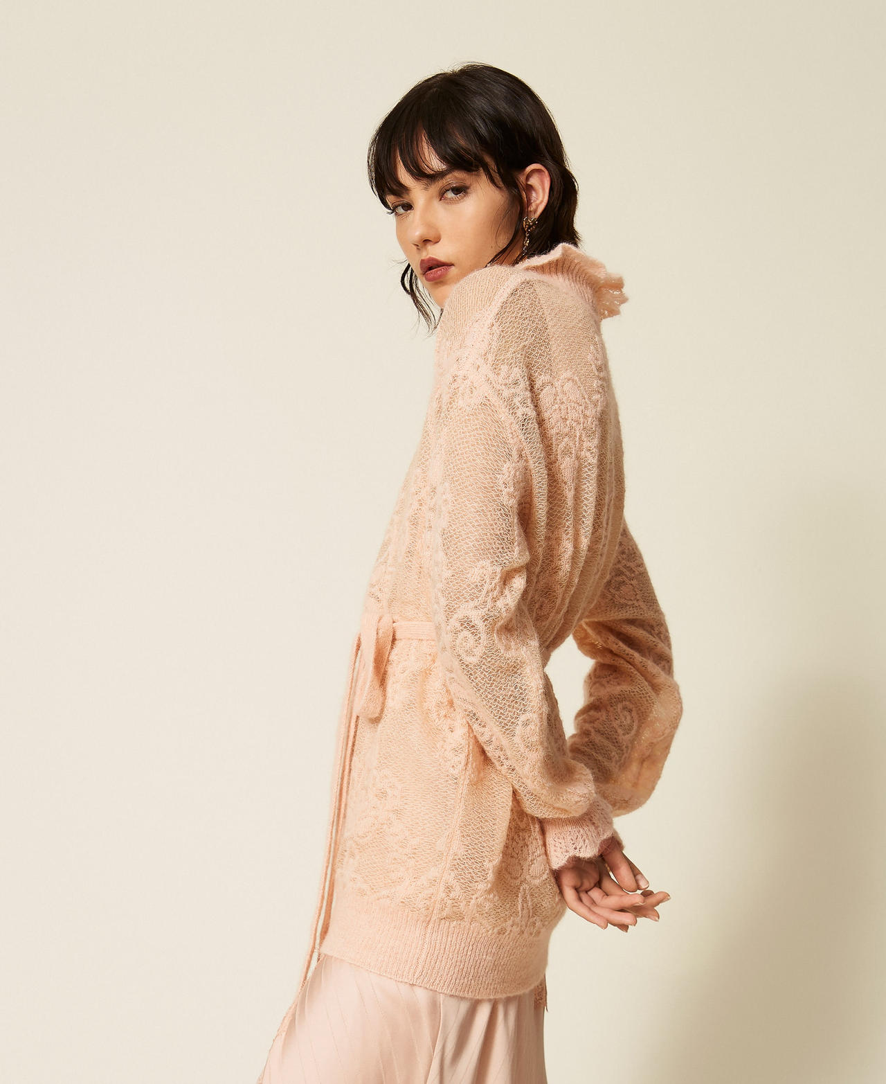 Jacquard alpaca blend maxi jumper