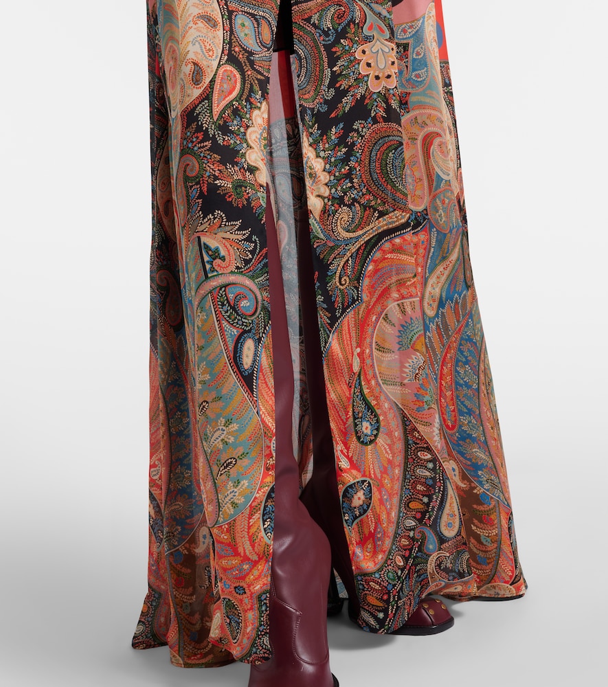 Paisley silk gown