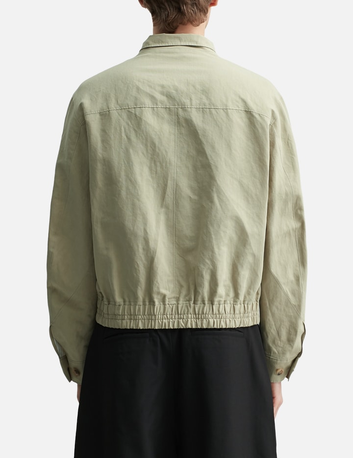 Linen Blend Harrington Jacket