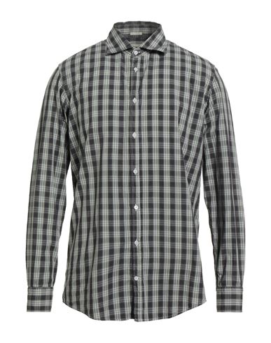Massimo Alba Man Shirt Dark brown Size L Cotton