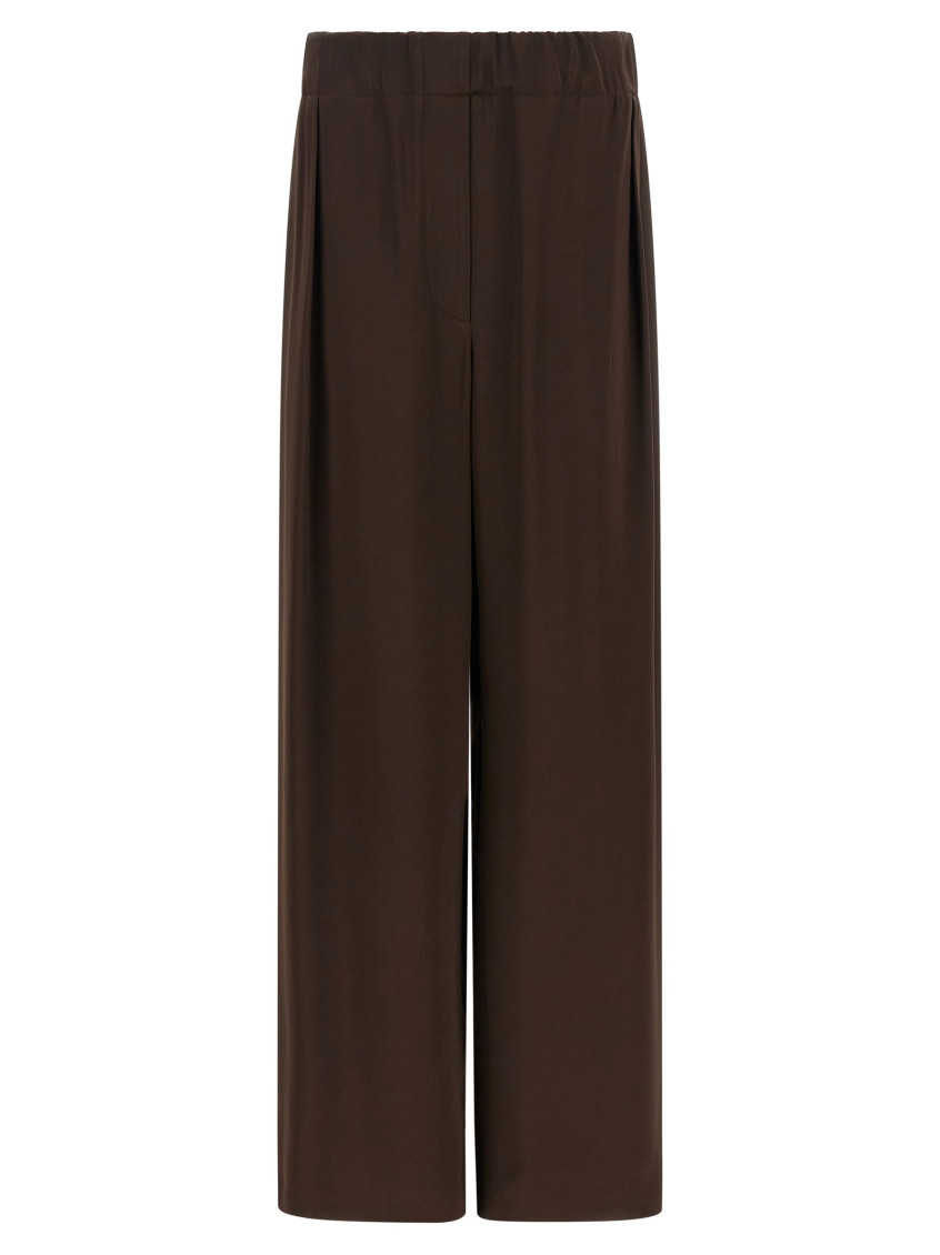 Fluid Viscose Pants Brown