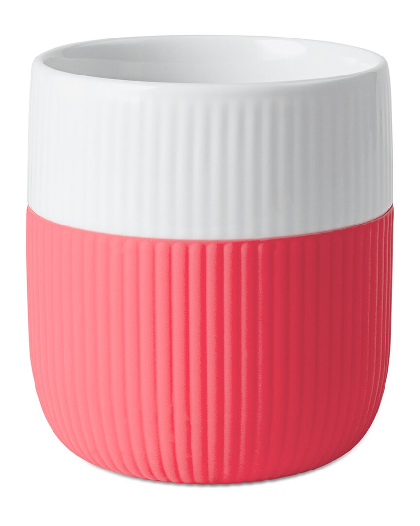 Fluted Contrast Hibiscus Mug
