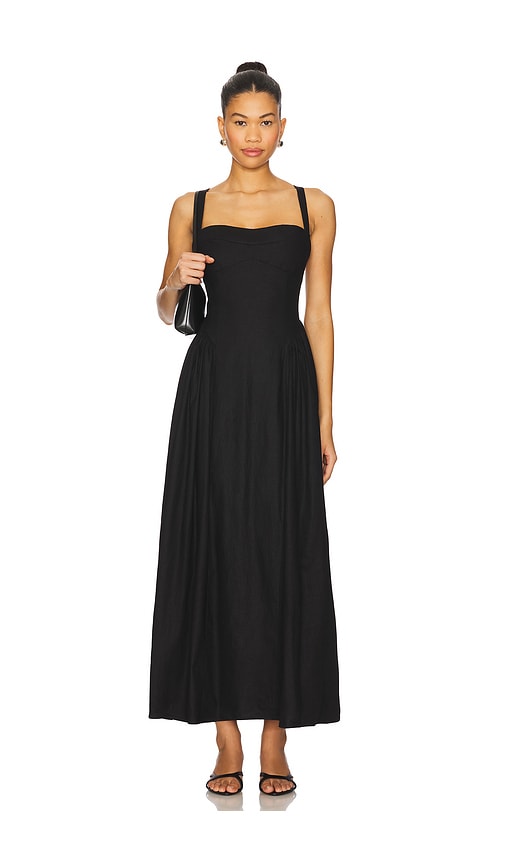 Lovers and Friends Agneta Midi Dress in Black.  XXS. Also in M