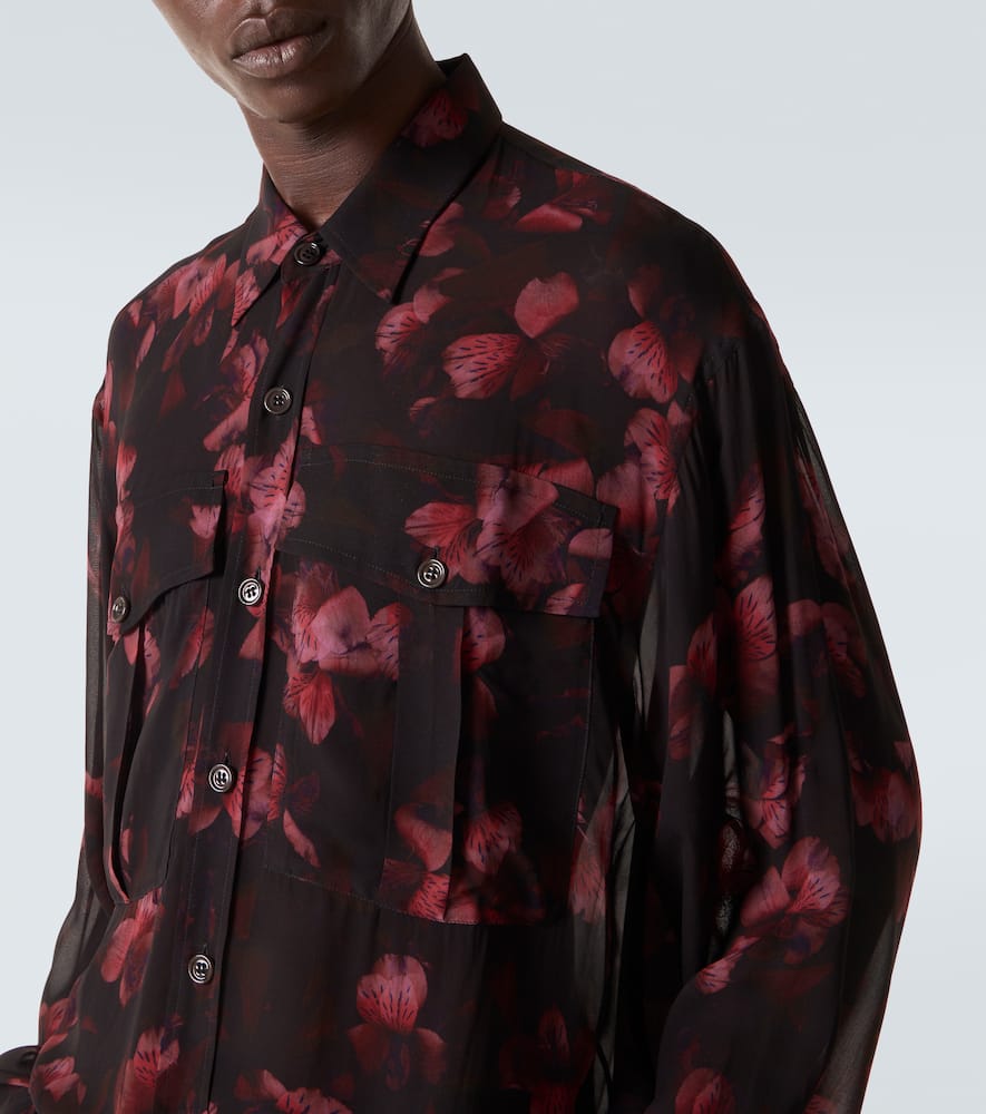 Sheer floral shirt