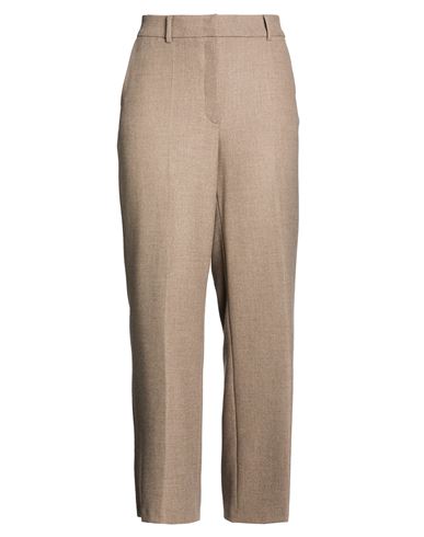 Woman Pants Taupe Size 16 Polyester, Viscose, Wool, Elastane