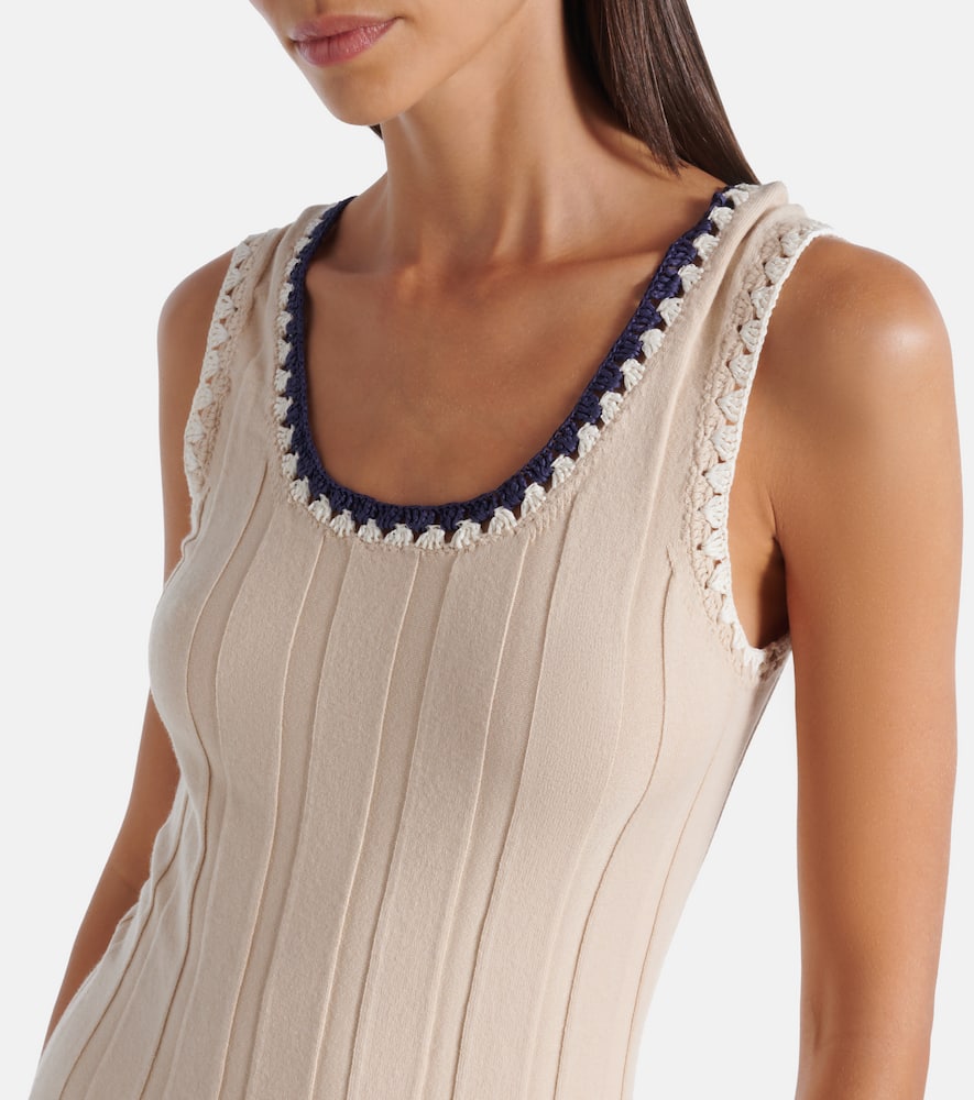 Julianna cotton and cashmere midi dress