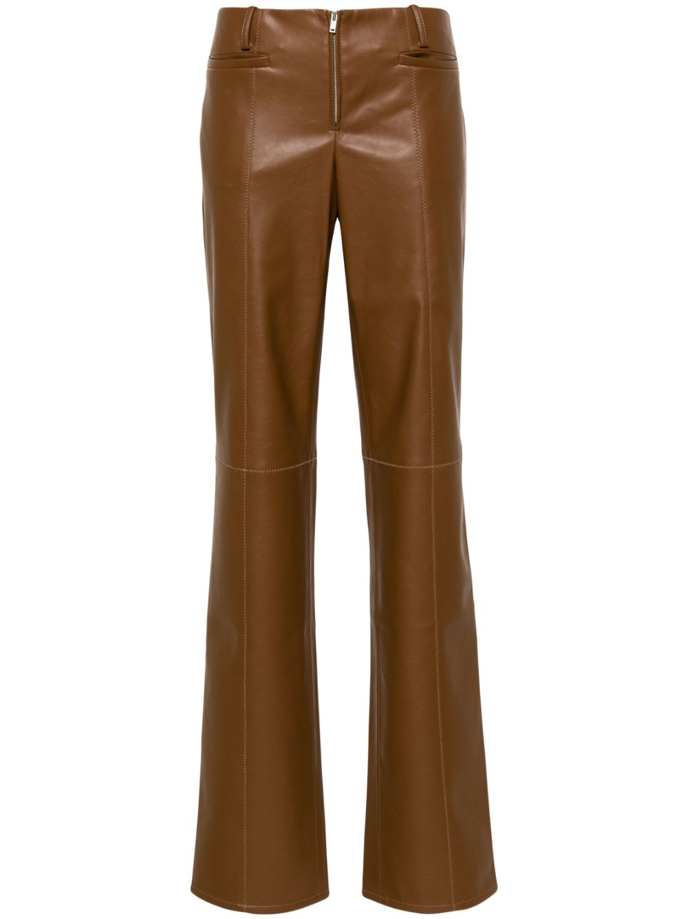 Cida faux-leather trousers - Brown