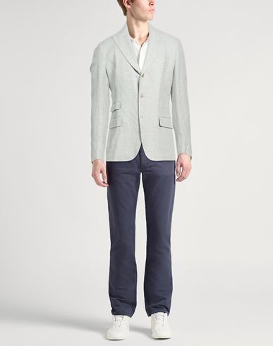 Man Blazer Light grey Size 38 Linen, Wool, Silk