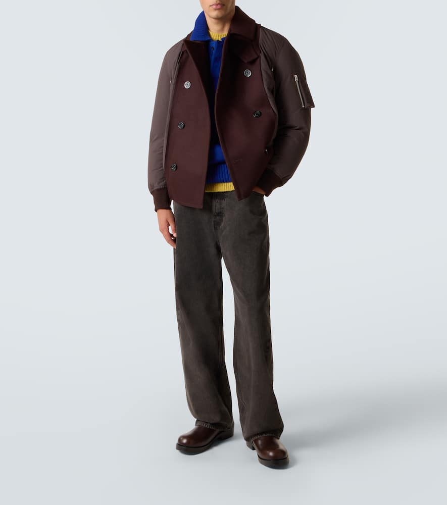 Wool puffer jacket