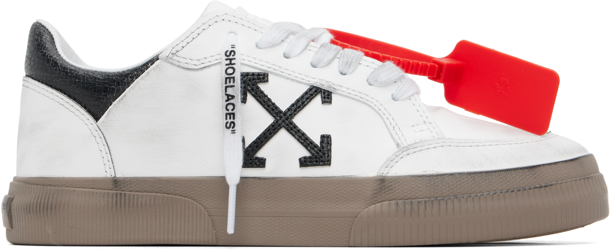 White Vulcanized Low Vintage Sneakers