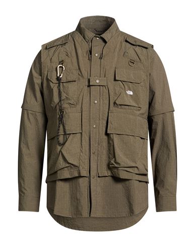 Man Shirt Military green Size M Nylon, Polyester